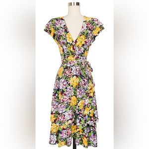 Trashy Diva Victory Floral wrap dress, size 4